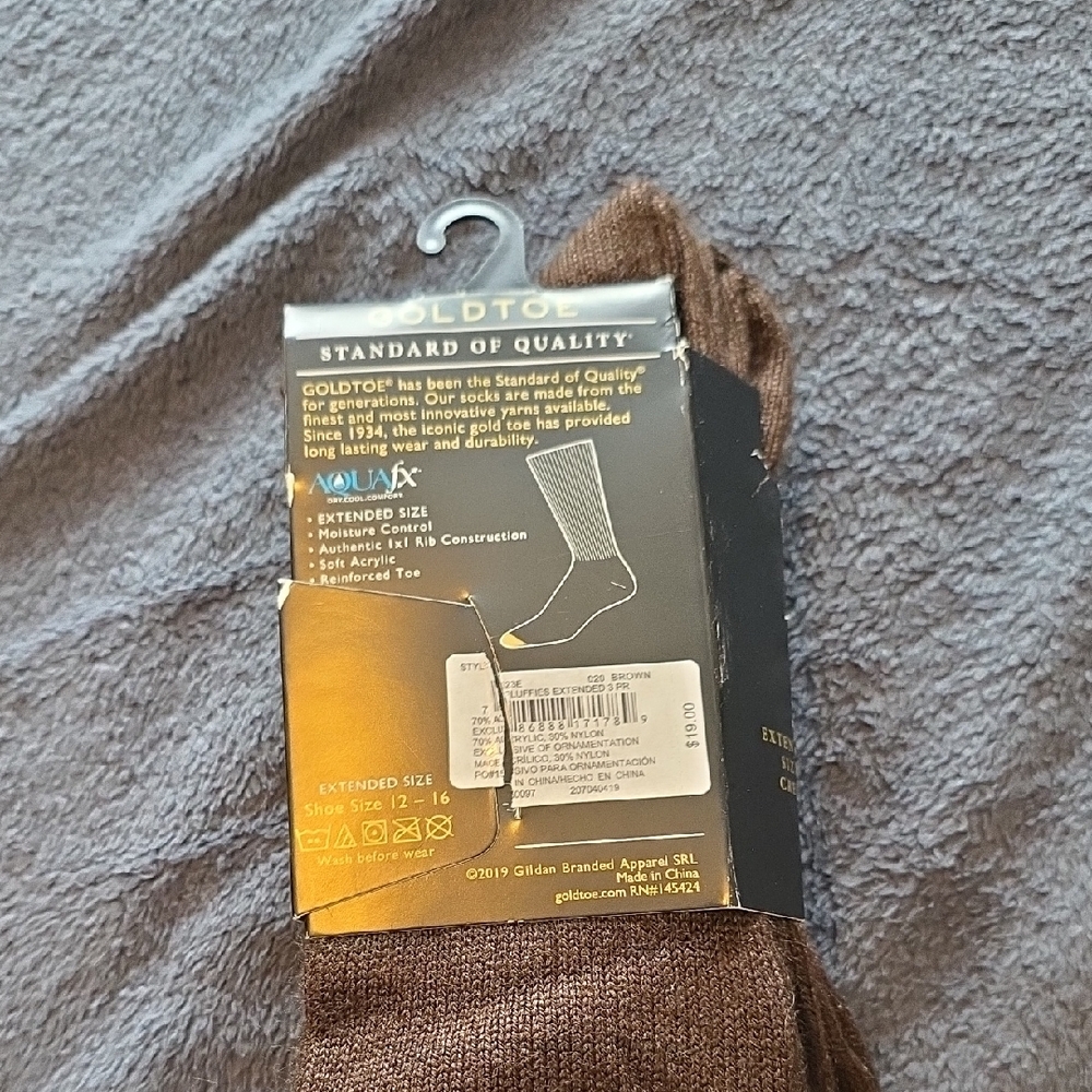 Gold Toe Men's Dark Brown Socks - Picture 4 of 5